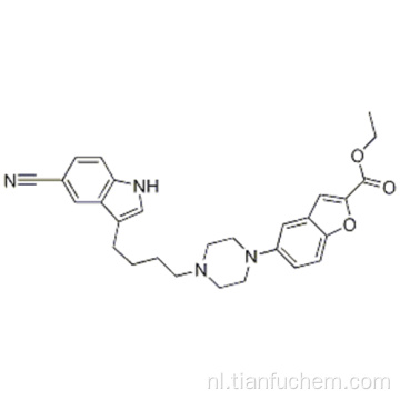 2-Benzofurancarboxylzuur, 5- [4- [4- (5-cyaan-1H-indol-3-yl) butyl] -1-piperazinyl] -, ethylester CAS 163521-11-7